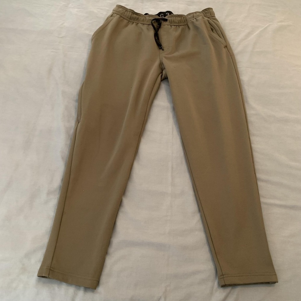 LEG3ND Jogger Pants Mens 34x30 Beige Fleece Lined Elastic Waist Stretch Casual